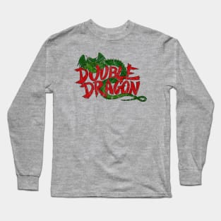 Double dragon distressed logo Long Sleeve T-Shirt
